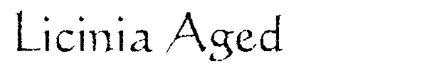 Licinia Aged font preview